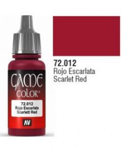 VALLEJO PAINT -  SCARLET RED -  GAME COLOR VAL-GC #72012