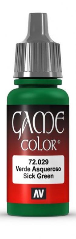 VALLEJO PAINT -  SICK GREEN -  GAME COLOR VAL-GC #72029