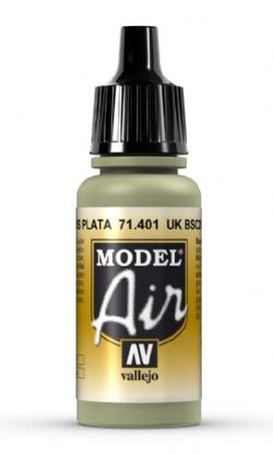 VALLEJO PAINT -  UK BSC28 SILVER GREY (17 ML) -  MODEL AIR VAL-MA #71401