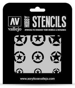 VALLEJO PAINT -  USAAC MARKINGS (125 X 125MM) -  HOBBY STENCILS VAL-HS #STAIR004