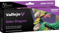 VALLEJO PAINT -  VALLEJO AZTEC DRAGONS GAME PAINT SET OF 8 FANTASY COLOR SET -  GAME COLOR VAL #72195