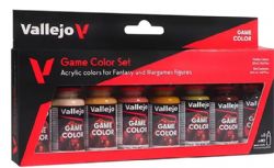 VALLEJO PAINT -  VALLEJO SKIN TONES GAME PAINT SET OF 8 -  GAME COLOR VAL #72187