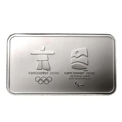 VANCOUVER 2010 -  1 OUNCE STERLING SILVER WAFER -  2010 CANADIAN COINS