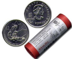 VANCOUVER 2010 -  2007 25-CENT ORIGINAL ROLL - WHEELCHAIR CURLING (SPECIAL EDITION) -  2007 CANADIAN COINS 03
