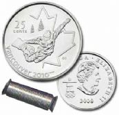 VANCOUVER 2010 -  2008 25-CENT ORIGINAL ROLL - SNOWBOARDING -  2008 CANADIAN COINS 06