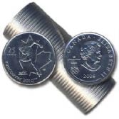 VANCOUVER 2010 -  2009 25-CENT ORIGINAL ROLL - SPEED SKATING -  2009 CANADIAN COINS 11