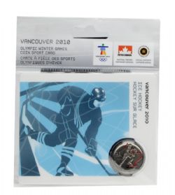 VANCOUVER 2010 -  2010 VANCOUVER OLYMPIC GAMES COIN CARD - ICE HOCKEY 2007 -  2007-2010 CANADIAN COINS 02