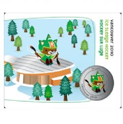 VANCOUVER 2010 -  2010 VANCOUVER OLYMPIC GAMES MASCOTS COIN CARD - SUMI: PARALYMPIC ICE SLEDGE HOCKEY 2010 -  2007-2010 CANADIAN COINS 03