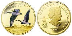 VANCOUVER 2010 -  CANADA GEESE -  2007 CANADIAN COINS