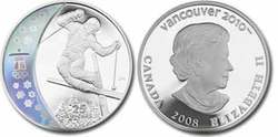 VANCOUVER 2010 -  FREESTYLE SKIING -  2008 CANADIAN COINS 07