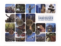 VANCOUVER, BRITISH COLUMBIA - COIN COLLECTION CARD -  2011 CANADIAN COINS
