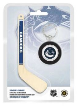 VANCOUVER CANUCKS -  VANCOUVER CANUCKS LOGO IN A HOCKEY MINI-PUCK AND MINI-STICK -  2009 CANADIAN COINS