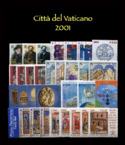 VATICAN -  2001 COMPLETE YEAR SET, NEW STAMPS