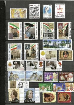 VATICAN -  2011 COMPLETE YEAR SET, NEW STAMPS