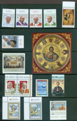 VATICAN -  2019 COMPLETE YEAR SET (NEW STAMPS)