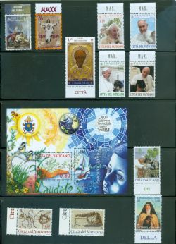 VATICAN -  2020 COMPLETE YEAR SET (NEW STAMPS)