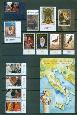 VATICAN -  2021 COMPLETE YEAR SET (NEW STAMPS)