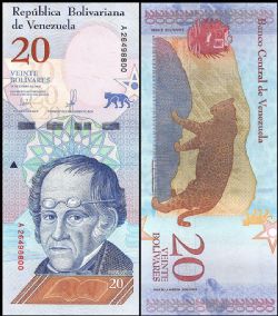 VENEZUELA -  20 BOLIVARES 2018 (UNC) 104