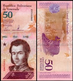 VENEZUELA -  50 BOLIVARES 2018 (UNC) 105