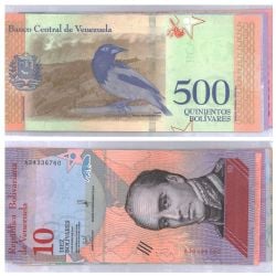 VENEZUELA -  SET OF 6 DIFFERENT 2018 NOTES (UNC)