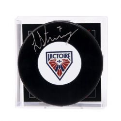 VICTOIRE DE MONTREAL -  LAURA STACEY AUTOGRAPHED HOCKEY PUCK - (LOGO)