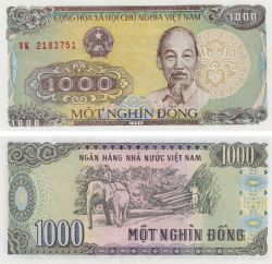 VIETNAM -  1000 DONG 1988 (UNC) 106A