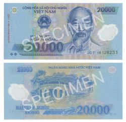 VIETNAM -  20,000 DONG 2016 (UNC) 120G