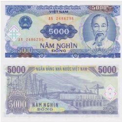 VIETNAM -  5000 DONG 1991 (1993) (UNC) 108