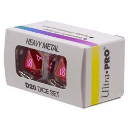VIVD -  D20 DICE SET HEAVY METAL RED -  RPG DICE
