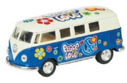 VOLKSWAGEN -  1962 CLASSICAL PEACE & LOVE BUS - 1/32 - BLUE