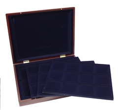 VOLTERRA TRIO -  WOODEN AND VELOUR CASE FOR UP TO 66MM CAPSULES