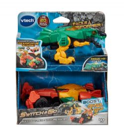 VTECH -  SWITCH & GO BOOST FLEX LE T-REX + VOITURE RACER (FRENCH) -  VTECH® SWITCH & GO®