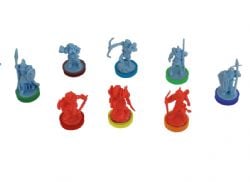 WAR OF THE RING - 2ND EDITION -  COLORED PLASTIC RINGS FOR CORE SET FIGURES ACCESSORY