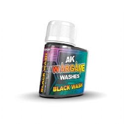 WARGAME WASHES -  BLACK WASH -  AK INTERACTIVE