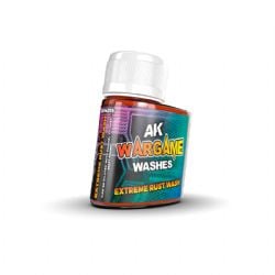 WARGAME WASHES -  EXTREME RUST WASH -  AK INTERACTIVE