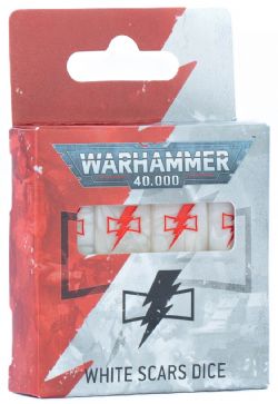 WARHAMMER 40K -  DICE SET -  WHITE SCARS