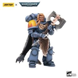 WARHAMMER 40K -  SPACE MARINES SPACE WOLVES CLAW PACK PACK LEADER -LOGAN GHOSTWOLF FIGURE - 1/18 SCALE -  JOYTOY