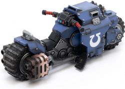 WARHAMMER 40K -  SPACE MARINES ULTRAMARINES OUTRIDER -  MOTORCYCLE FIGURE - 1/18 -  JOYTOY