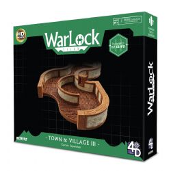 WARLOCK TILES -  TOWN & VILLAGE - CURVES EXPANSION -  MINIATURE TERRAIN III