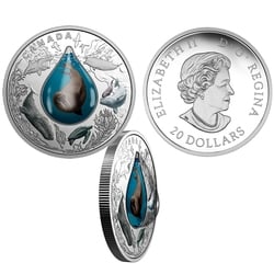 WATER DROPLET -  CANADIAN UNDERWATER LIFE -  2017 CANADIAN COINS 02