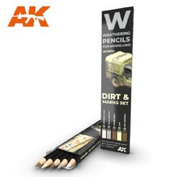 WATERCOLOR PENCIL -  SPLASHES, DIRT AND STAINS SET -  AK INTERACTIVE