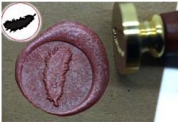 WAX SEAL STAMP -  FEATHER STAMP