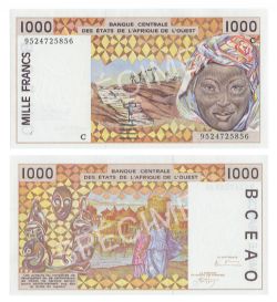 WEST AFRICAN STATES (BURKINA FASO) -  1000 FRANCS 1995-1997 (UNC) 311C