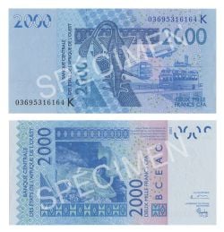 WEST AFRICAN STATES (SENEGAL) -  2000 FRANCS 2003-2004 (UNC) 716K