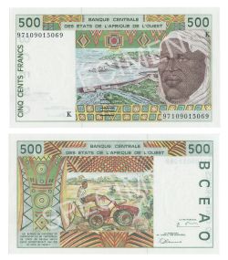 WEST AFRICAN STATES (SENEGAL) -  500 FRANCS 1997-1998 (UNC) 710K