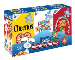 WHITE MOUNTAIN PUZZLES -  MINI 6-PACK CEREAL (100 PIECES)