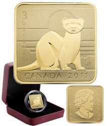 WILDLIFE CONSERVATION -  BLACK-FOOTED FERRET -  2011 CANADIAN COINS 04