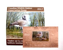 WILDLIFE STAMPS -  2017 CANADIAN WILDLIFE HABITAT CONSERVATION STAMP 33