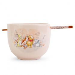 WINNIE THE POOH -  PINK WINNIE GROUP -  RAMEN BOWL WITH CHOPSTICKS
