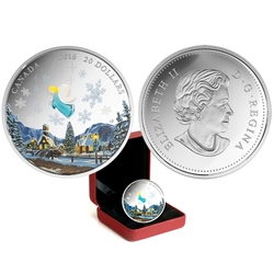 WINTER SCENES WITH VENITIAN GLASS -  MY ANGEL -  2016 CANADIAN COINS 03